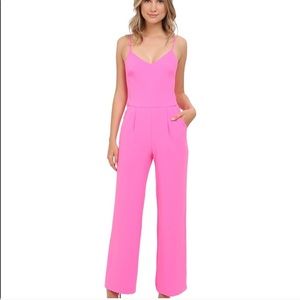TRINA TURK Zadie Wide Leg Pink Jumpsuit